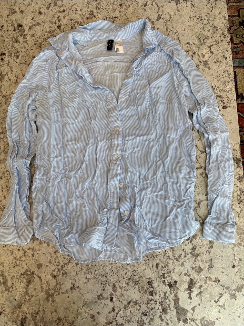 H&M Light Blue Striped Button-Down Shirt